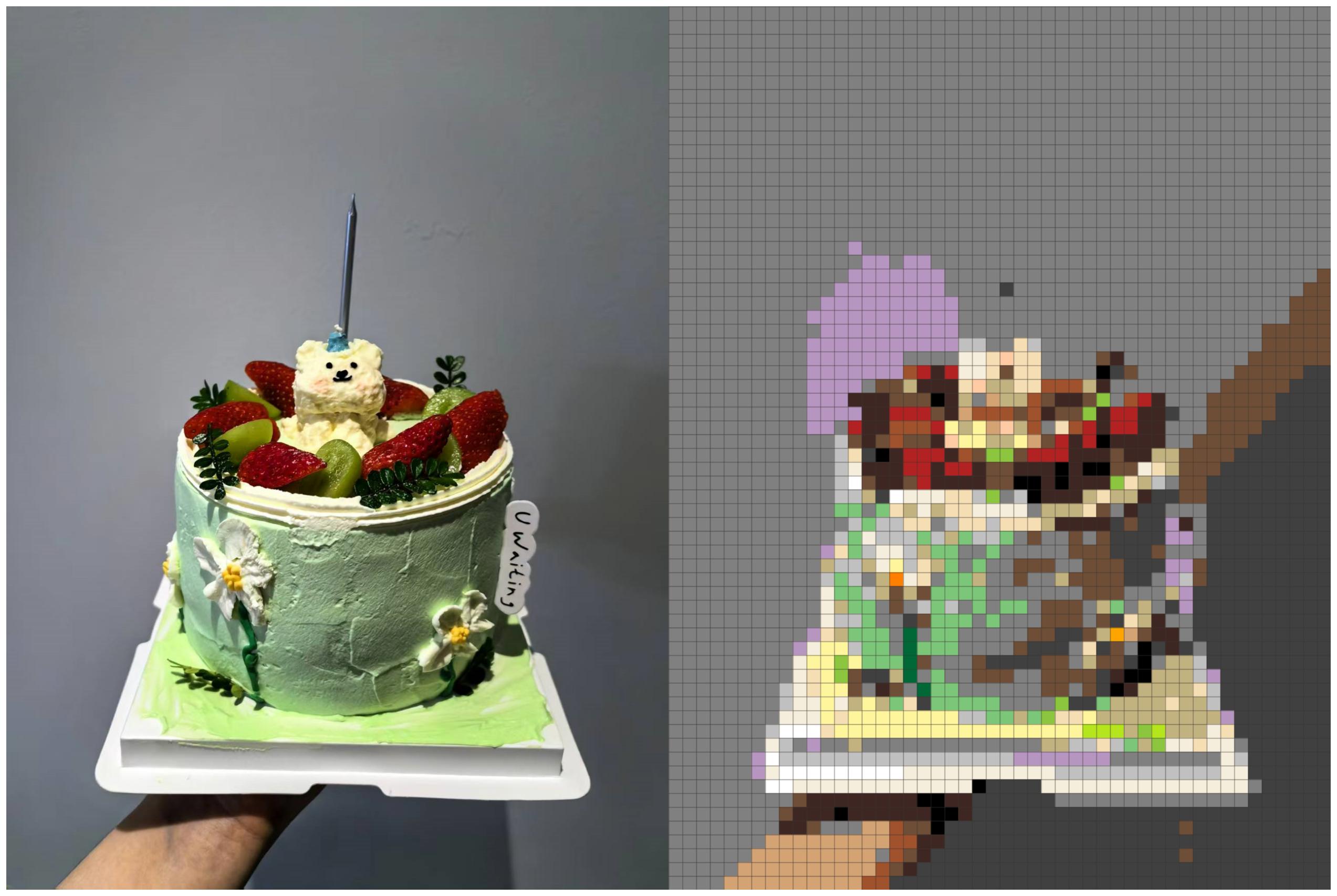 Pixel character perler bead pattern example